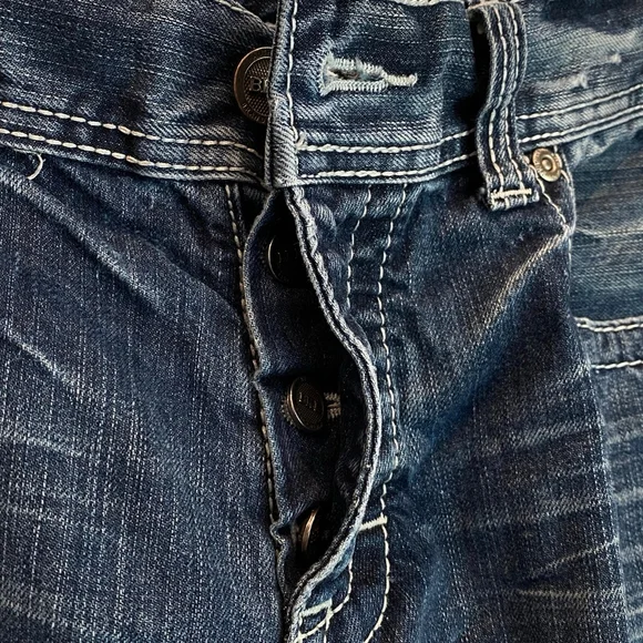 Men's BKE Denim Justin Distressed Button Fly Jeans Waist 34 - Picture 6 of 10